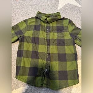 Cat & Jack Target green plaid shirt
